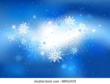 Snow abstract background with space for text