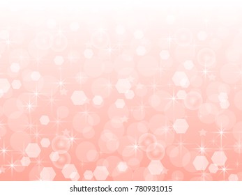 snow abstract Vector background with bokeh defocused lights concept design ,Backdrop Vector bokeh circle light and star on rose colored background for holiday and festival.