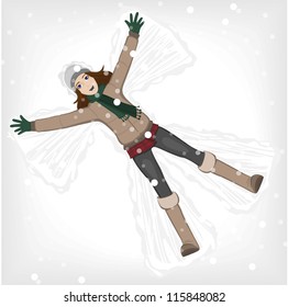 snow angel girl