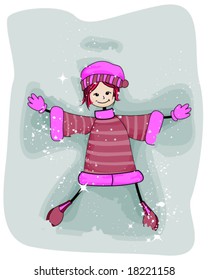 Snow Angel - Vector