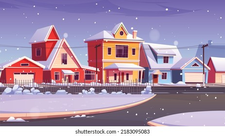 Snow Area Winter City Roads Covered Stock Vector (Royalty Free ...