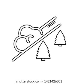 snow avalanche icon. Element of winter for mobile concept and web apps icon. Outline, thin line icon for website design and development, app development