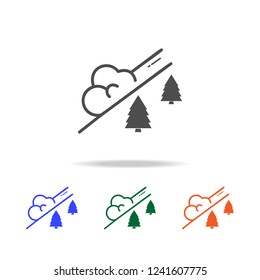 snow avalanche icon. Elements of Christmas holidays in multi colored icons. Premium quality graphic design icon. Simple icon for websites, web design, mobile app