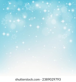Snow background. Abstract blue winter background. Sky pattern with snow. Light blue snowy background. Eps 10