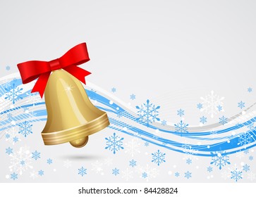 fondo de nieve con campana
