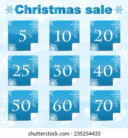 Snow background for Christmas and New Year sale 
