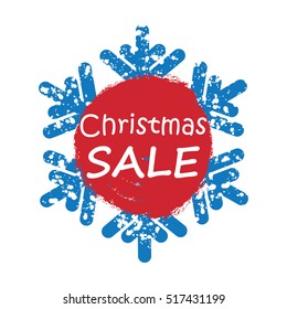 Snow background for Christmas and New Year sale . Poster for winter sales