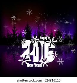 Snow background with fir-tree. Vector