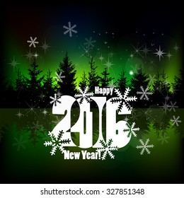 Snow background with fir-tree. Vector