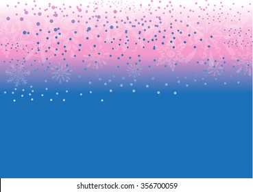 Snow Background. Snowflakes on the winter sky. Vector