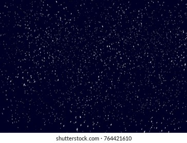 Snow Background. Space Stars. Vector Illustration of The Night Sky.