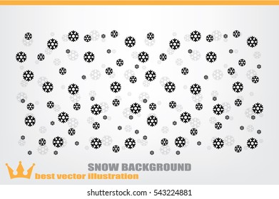 Snow background. Vector illustration of falling snowflakes. It is well suited for design of postcards, web pages and wallpaper.