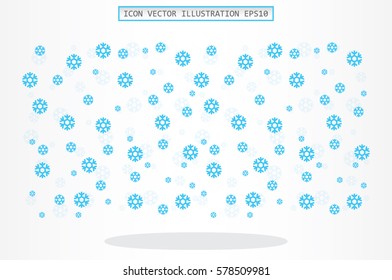 Snow background. Vector illustration of falling snowflakes. It is well suited for design of postcards, web pages and wallpaper 