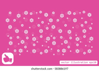 Snow background. Vector illustration of falling snowflakes. It is well suited for design of postcards, web pages and wallpaper. 