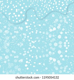 Snow Background. Vector illustration. Snowfall in paper cut style. Falling snow.