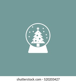 Snow ball Christmas tree vector icon illustration, can be used for web and mobile design 