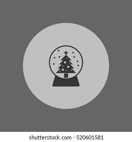 Snow ball Christmas tree vector icon illustration, can be used for web and mobile design 
