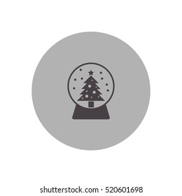 Snow ball Christmas tree vector icon illustration, can be used for web and mobile design 