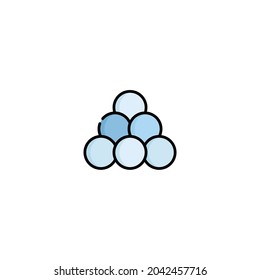 Snow Ball Icon Isolated On White Background