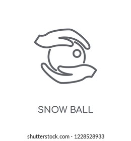 Snow ball linear icon. Modern outline Snow ball logo concept on white background from Winter collection. Suitable for use on web apps, mobile apps and print media.