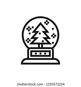 Snow ball vector icon