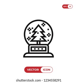 Snow ball vector icon