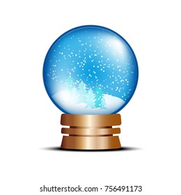 snow ball winter vector nature white christmas gift seasonal