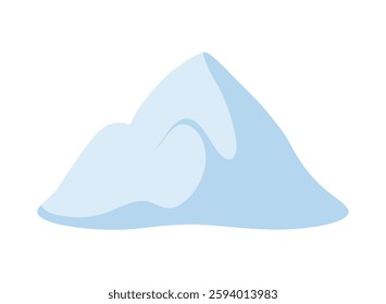 Snow Bank covered mountain ridge in winter