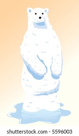 Snow bear melting
