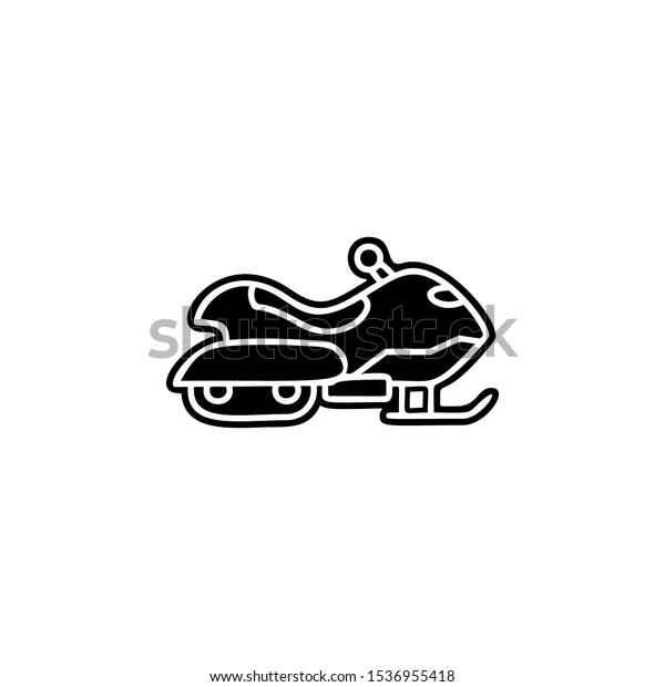 Snow bike icon. Simple\
glyph, flat vector of adventure icons for ui and ux, website or\
mobile application