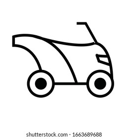Snow bike icon. Simple thin line, outline vector of adventure icons for ui and ux, website or mobile application