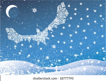Snow bird. Vector.
