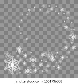 Snow blizzard, flying snowflakes, wind and snow. Winter, christmas, new year, advertisement.