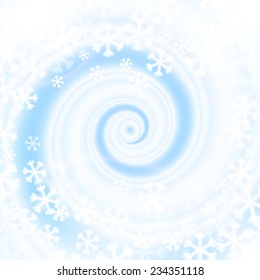 Snow blizzard swirl. Winter background. Vector illustration.