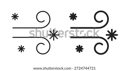 Snow blowing icon. filled flat sign for mobile concept and web design