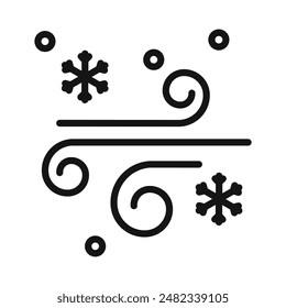 Snow Blowing Icon Set Winter Cleanup Illustrations for Outdoor Maintenance and Climate