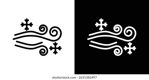 Snow blowing icon vector for web, computer and mobile apps