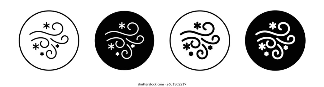Snow blowing icons vectors graphics collection