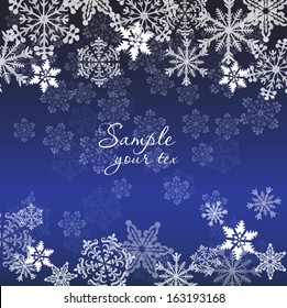 snow blue background