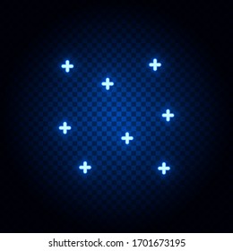 snow blue neon vector icon