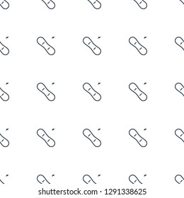 snow board icon pattern seamless white background. Editable outline snow board icon. snow board icon pattern for web and mobile.