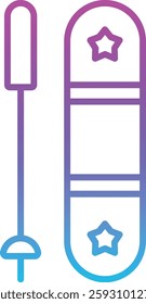 Snow Board vector icon. Can be used for printing, mobile and web applications.