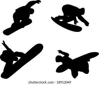 Snow Boarder Silhouette