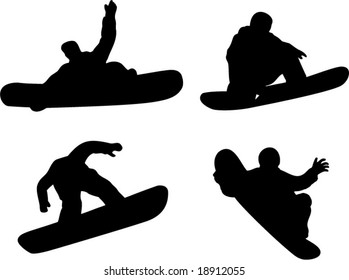 Snow Boarder Silhouette