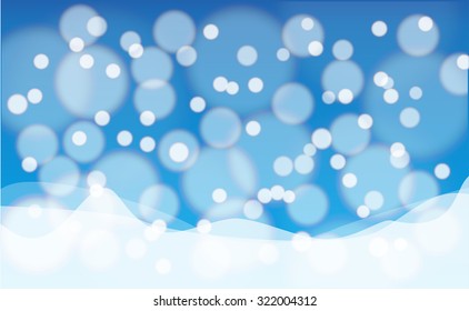 Snow bokeh abstract background, concept for Christmas festival