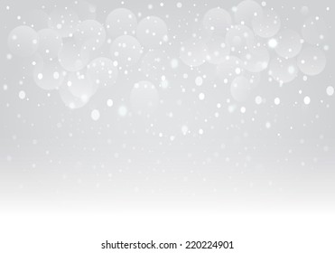 Snow bokeh background. Vector EPS10.