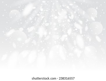 Snow bokeh background. Vector EPS10.