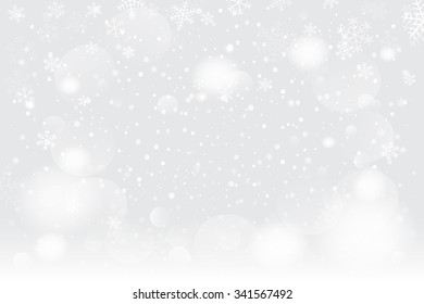 Snow bokeh background. Vector EPS10.