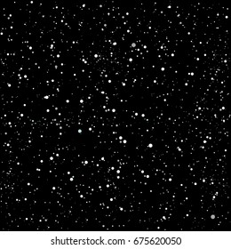 Textura de bola de neve isolada sobre fundo preto - Elemento de design