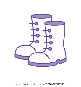 Snow Boot icon clean and modern vector illustration